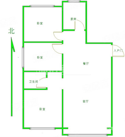 清宜林海岸3室2厅1卫125㎡南北85万