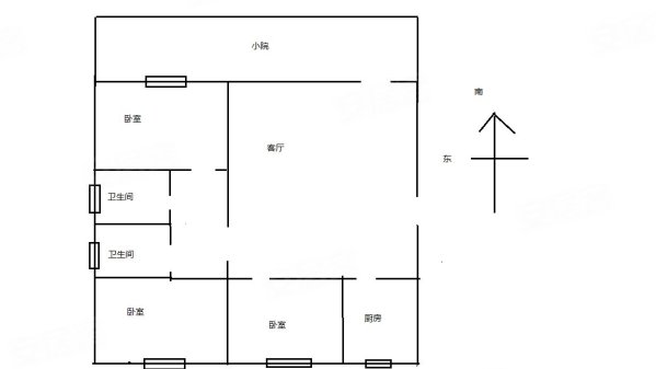 星河御城3室2厅2卫132.72㎡南北210万