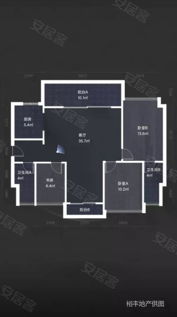 时代天韵(科学城)4室2厅2卫108㎡南北240万