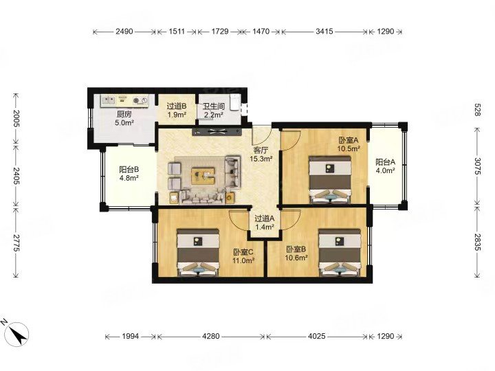 36澫彭州海德花园精装三室户型通透中间楼层仅契税法拍房