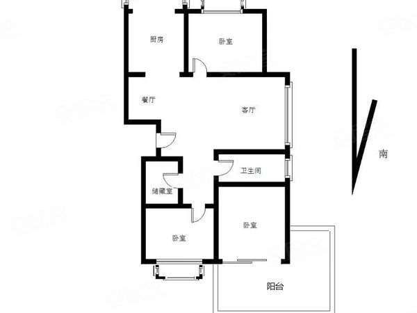 上海宝山大华水韵华庭(一期)水韵华庭(一期) 3室2厅1卫 电梯房 南北