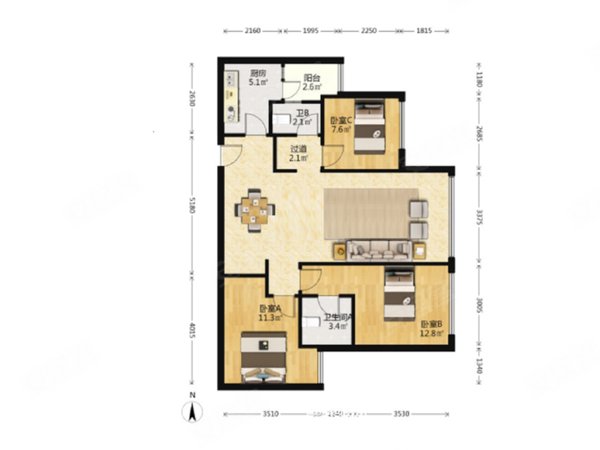 成都金牛国宾保利学府城(1期)保利学府城(1期) 3室2厅2卫 电梯房 配套