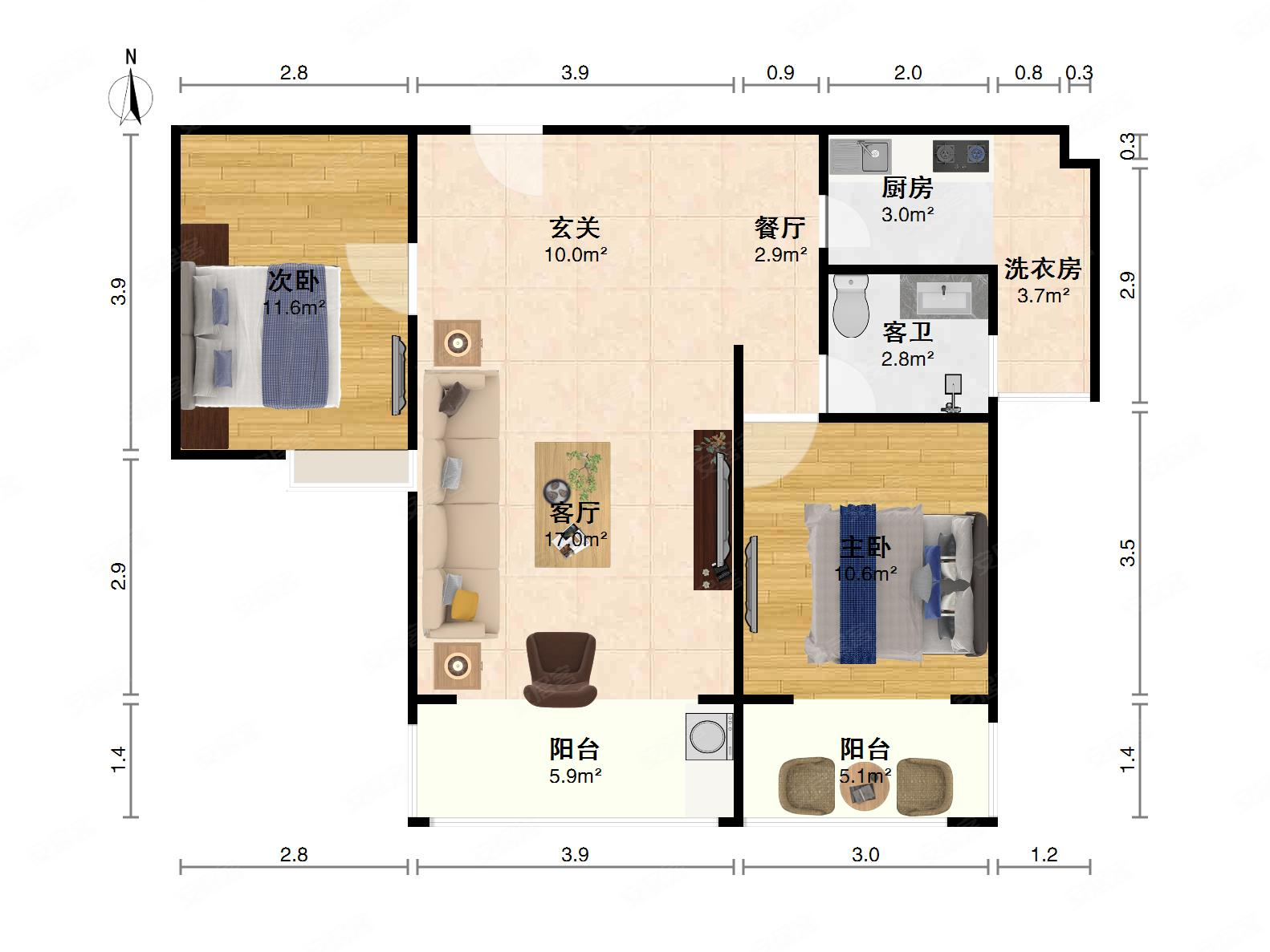 麓山洛森堡二房