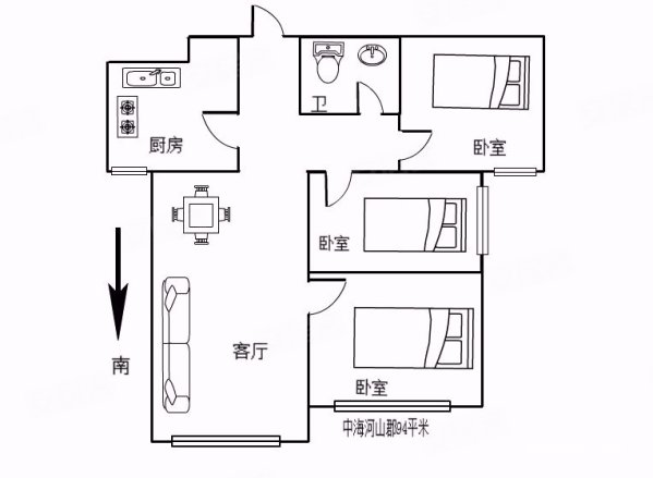 兰州中海河山郡户型图片