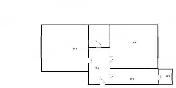 红旗小区(二区)2室1厅1卫63.03㎡东西44.8万