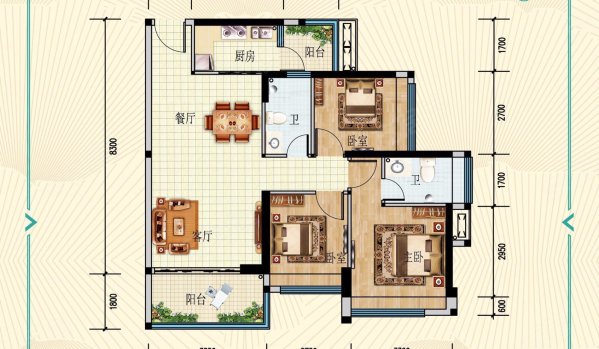 (真实在售)恒福新里程(一线江景)首付5万 近天光墟 带学位