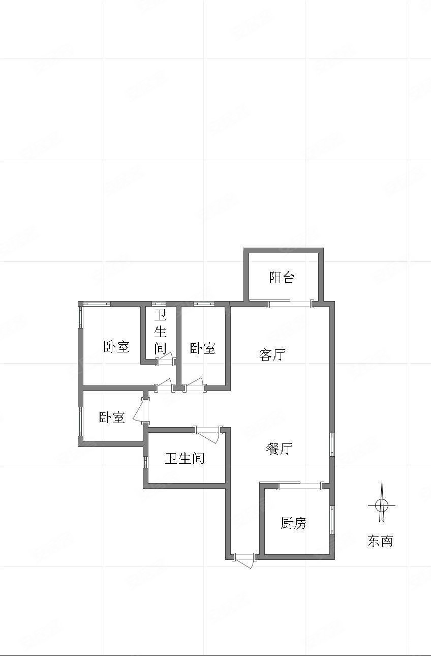 春语江山3室2厅2卫113.17㎡东南122万