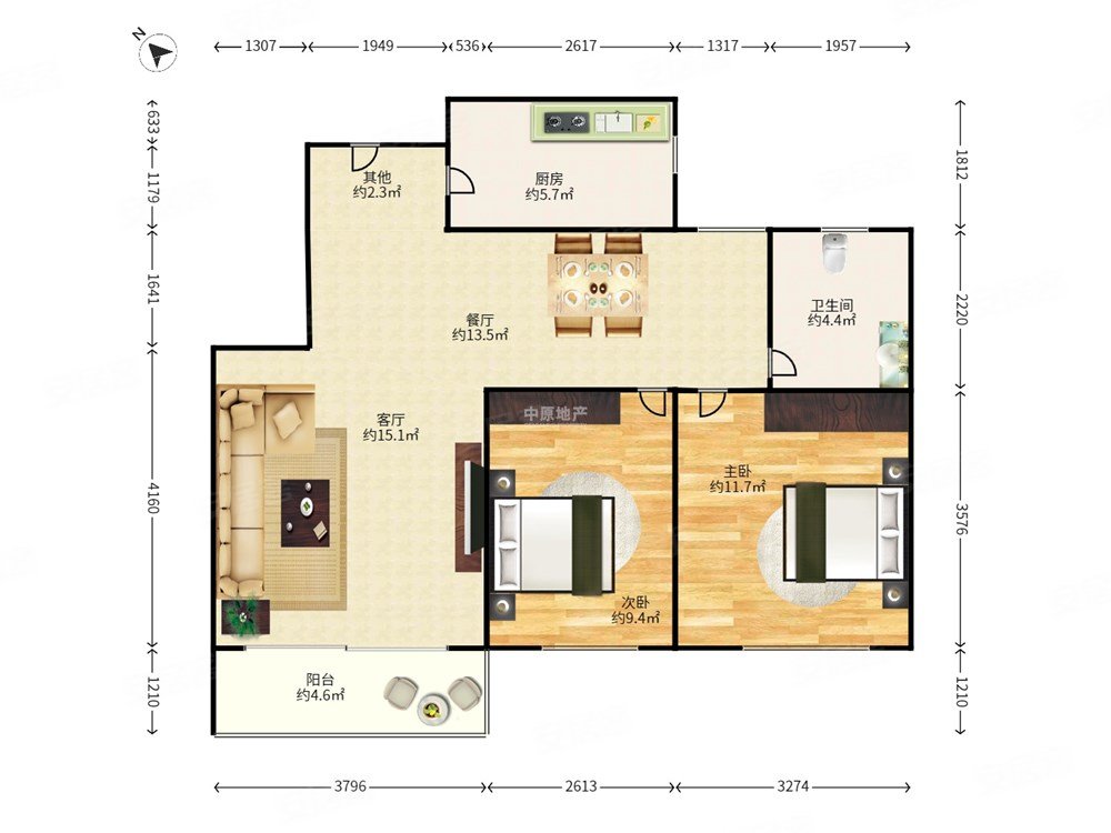大两房可改三房户型小高层电梯客厅卧室朝南向红本满五年