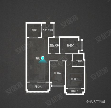 誉峰江畔花园3室2厅2卫106.98㎡东南80万