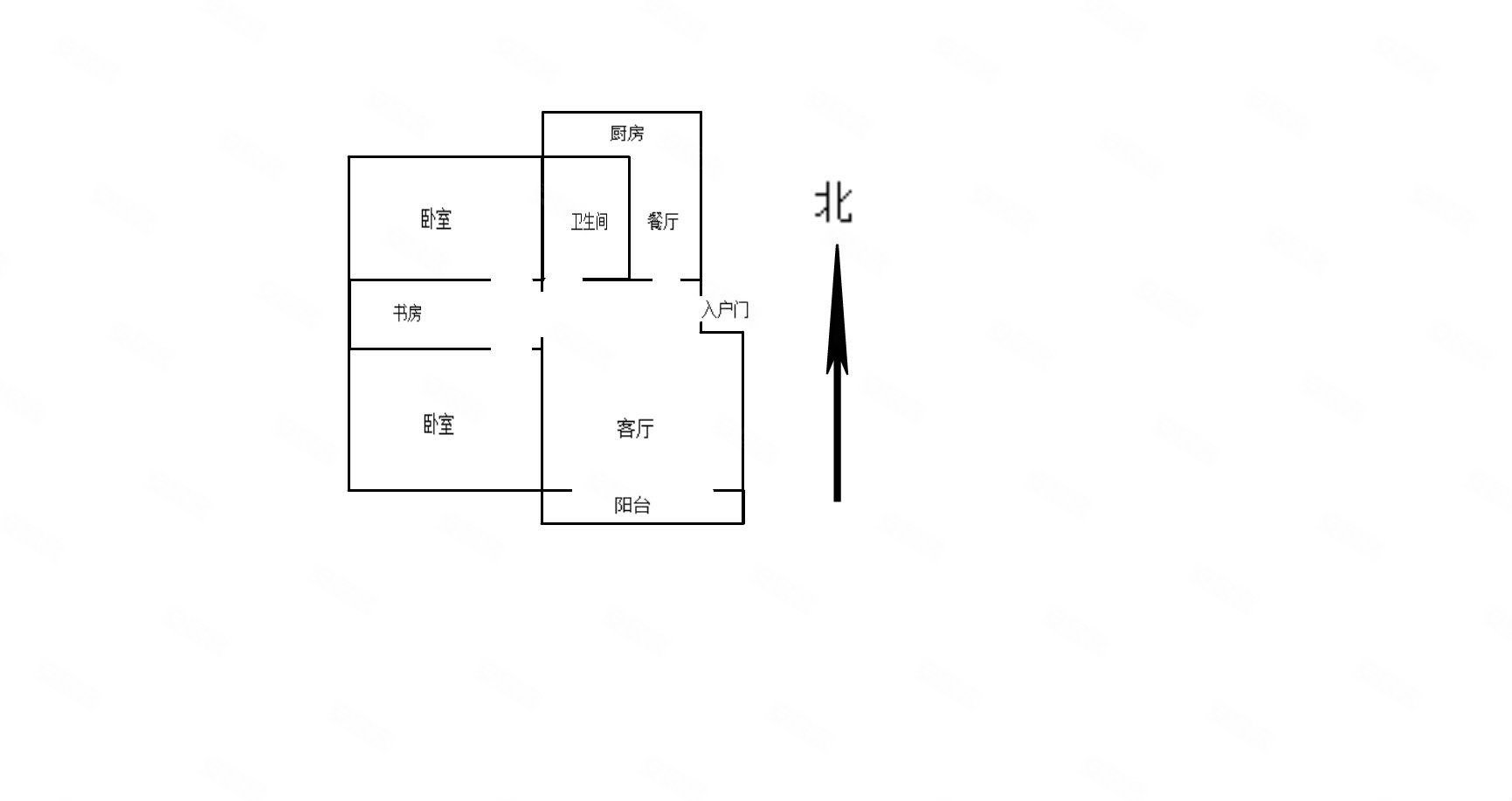 师大附中小区2室1厅1卫96.34㎡南北90万