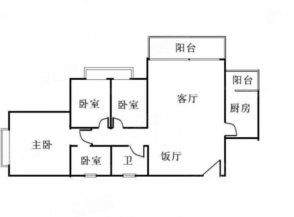 信和苑4室2厅1卫126.09㎡南北560万