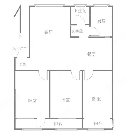 太白小区3室2厅1卫136㎡南北85万