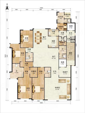 合生霄云路8号4室3厅5卫450㎡南北5200万