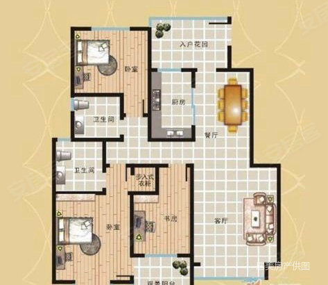 金澜湾3室2厅2卫145㎡南北55万