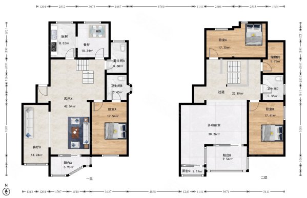 青岛嘉园4室3厅3卫234.13㎡南北810万