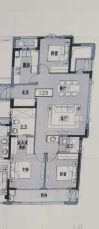 金谷里3室2厅2卫126㎡南北145万