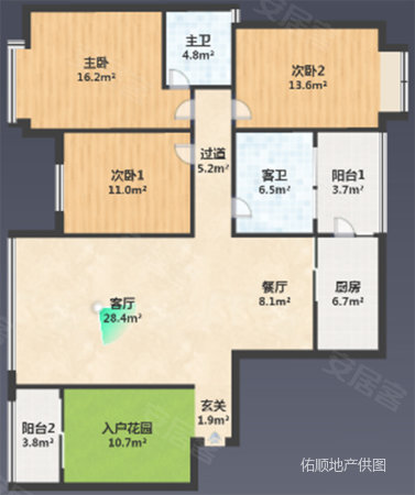 碧桂园中兴铂金湾3室2厅2卫130㎡南58.8万