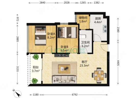 深圳南山前海天健悦桂府前海 天健悦桂府 豪装三房 可空房可配齐家私