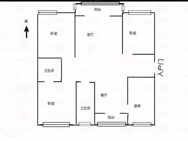 豪润公园天下3室2厅2卫135㎡南北87.5万