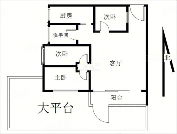怡港花园3室2厅1卫98㎡南北380万