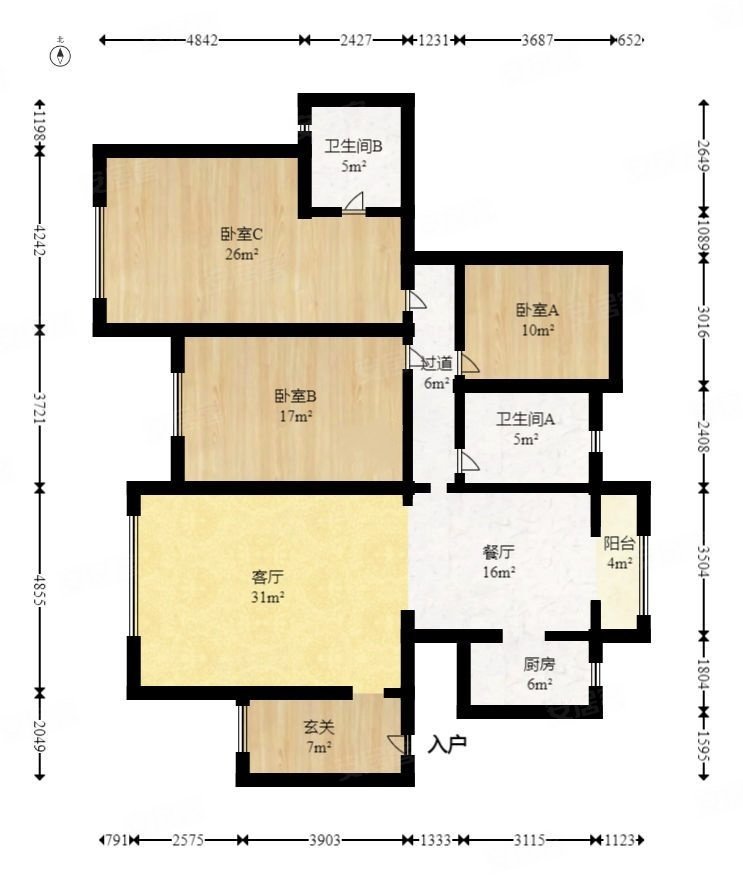 广电后花园,顶楼复式,送一百平露台,一线湖景,广电中心