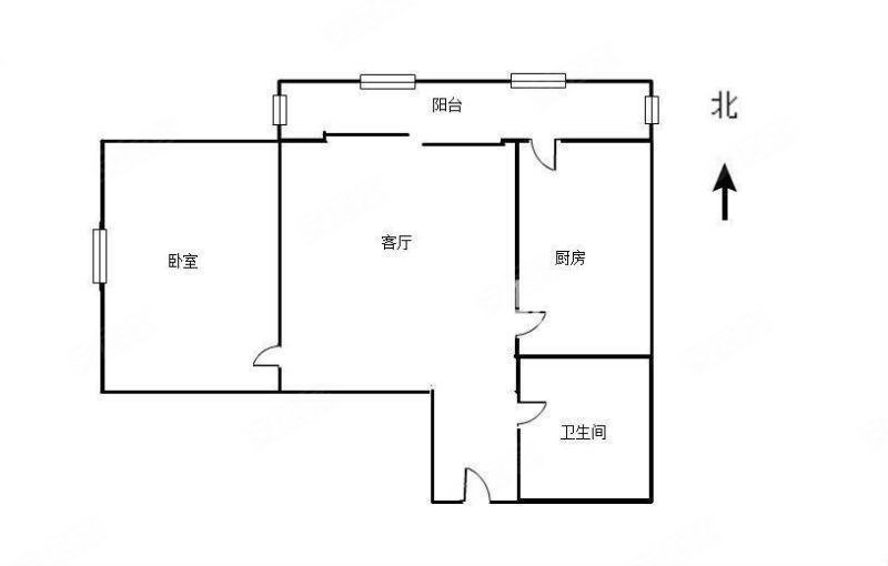 广信新城(B区)1室1厅1卫70㎡西北27万