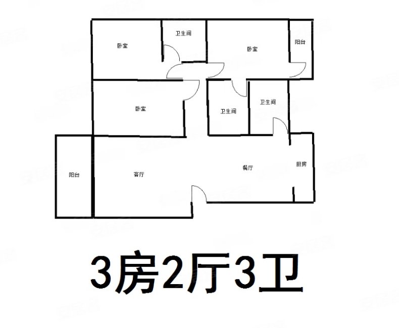 世贸花园东区3室2厅3卫176㎡南北137万