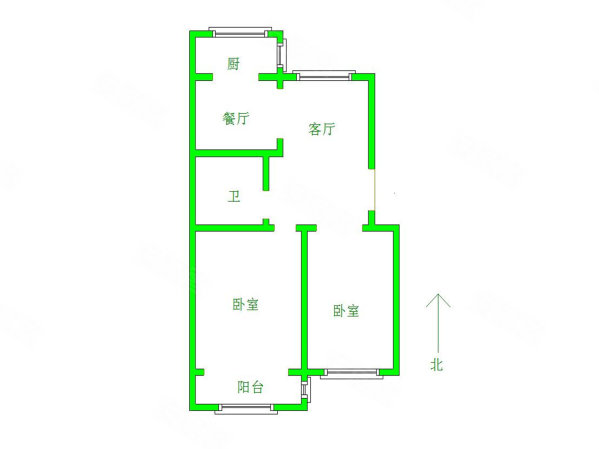 文精里2室2厅1卫68㎡南北55万