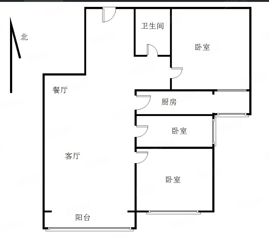 华融现代城3室2厅1卫93㎡南55万