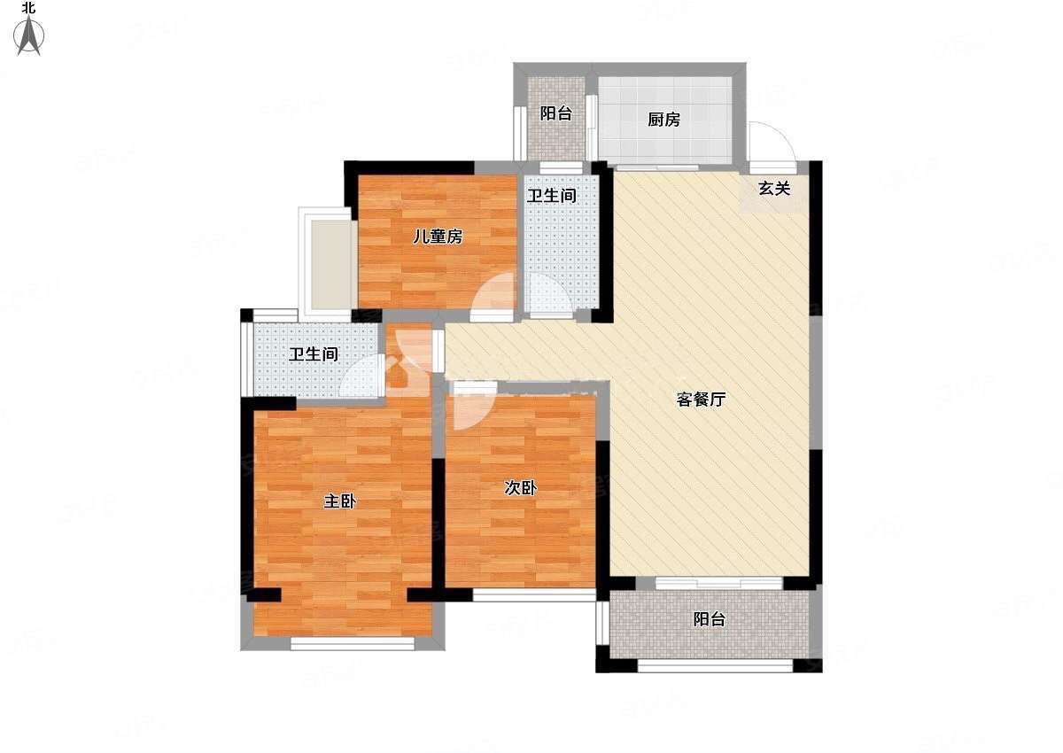 金源一品3室2厅2卫97.59㎡南130万