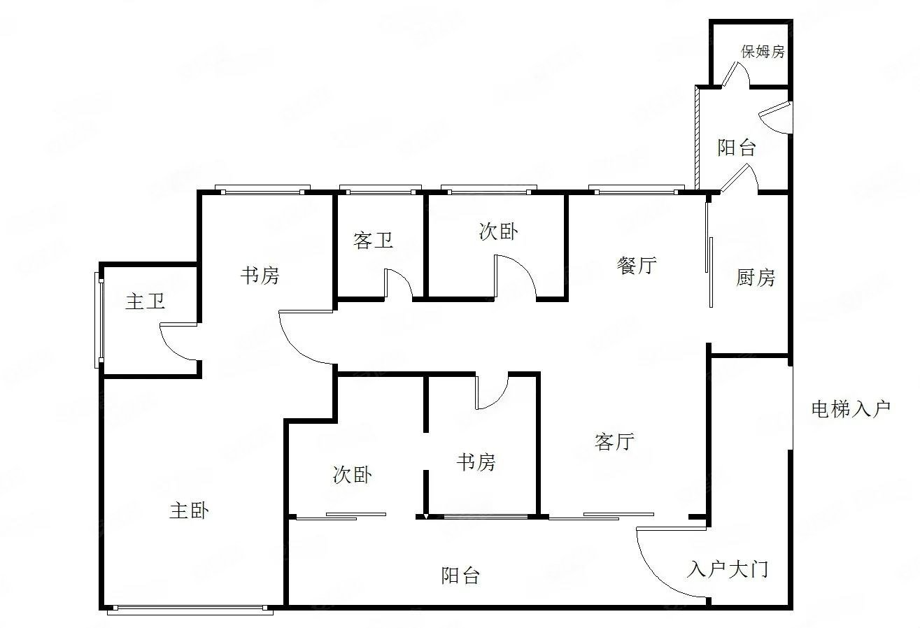 天利中央花园5室2厅2卫189.4㎡南760万