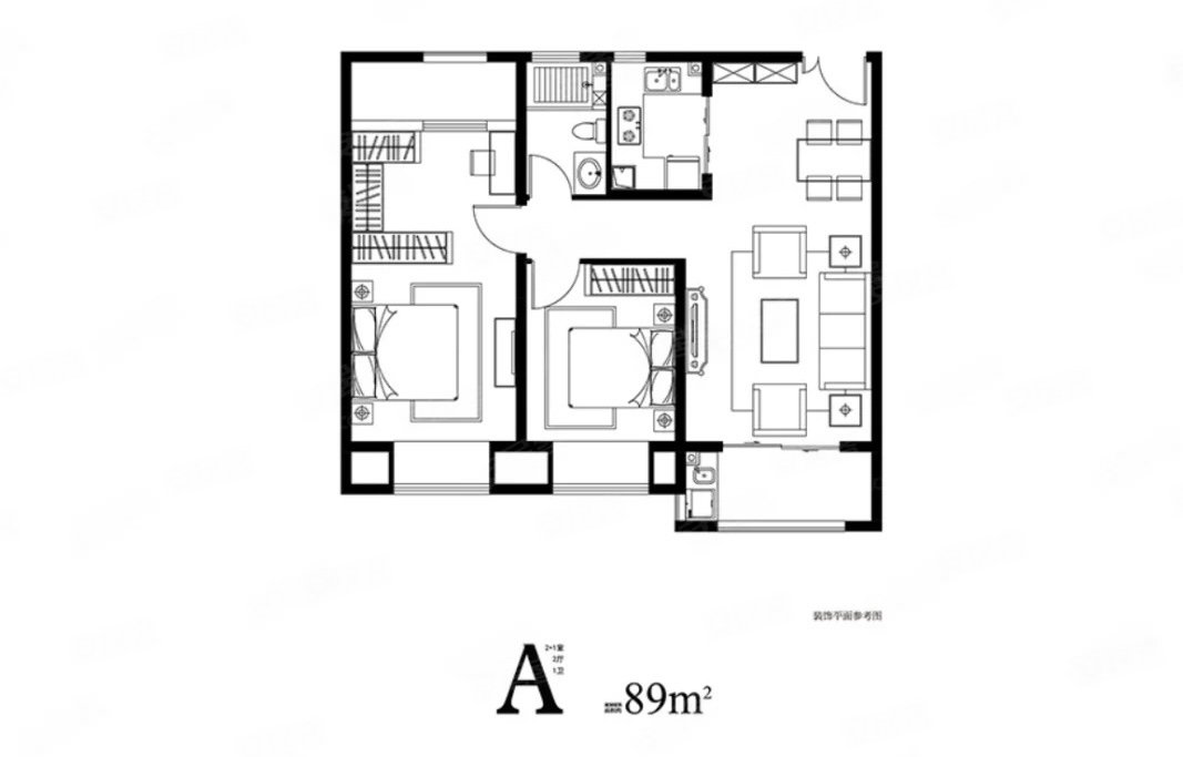 中梁香缇雅苑 90平 221户 房东自住房 精装 光华中