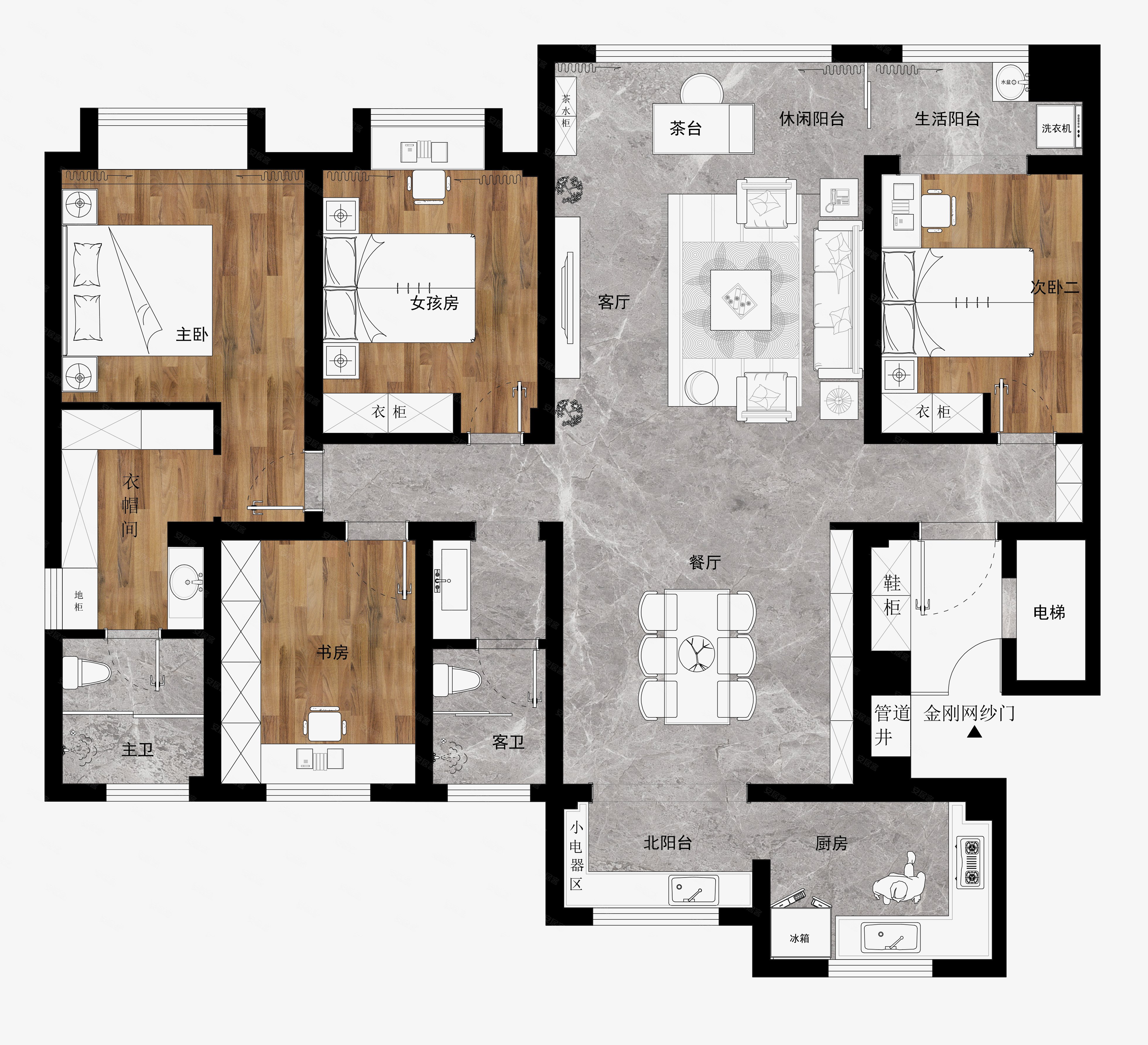 轻奢风大平层,理想家居范本