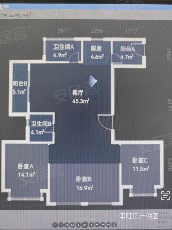 中国铁建青秀澜湾3室2厅1卫138.62㎡南455万