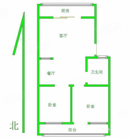 北关北路1-21号院2室2厅1卫95㎡南北99万