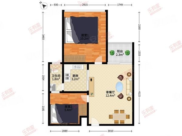 【多图】合正丹郡,丹竹头租房,丹郡花园精装两房,高楼层,看房方便