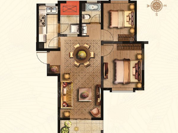 上海青浦华新西郊半岛名苑西郊半岛名苑 带车位南北通透户型 中央空调