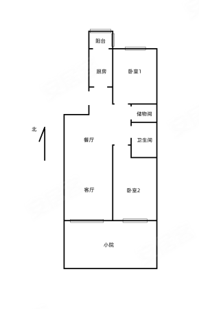 新世界花园2室2厅1卫101.96㎡南北710万