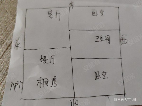 吉祥小区2室2厅1卫97㎡南北40万