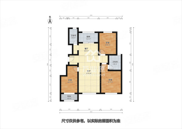 中建海纳府3室2厅2卫121㎡南北186万