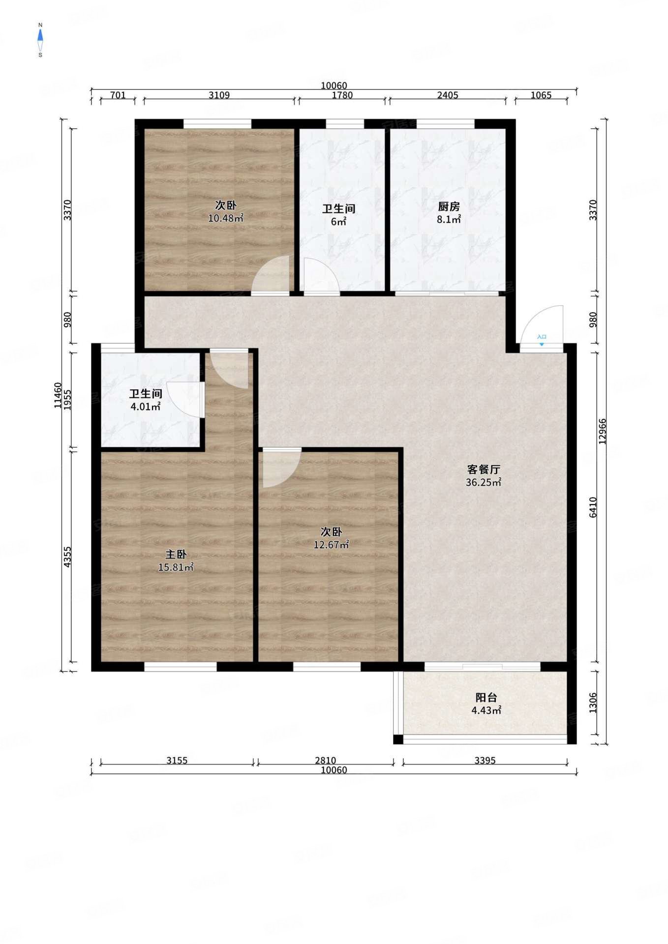 汇翠花园120平三房精装自住279万保养好