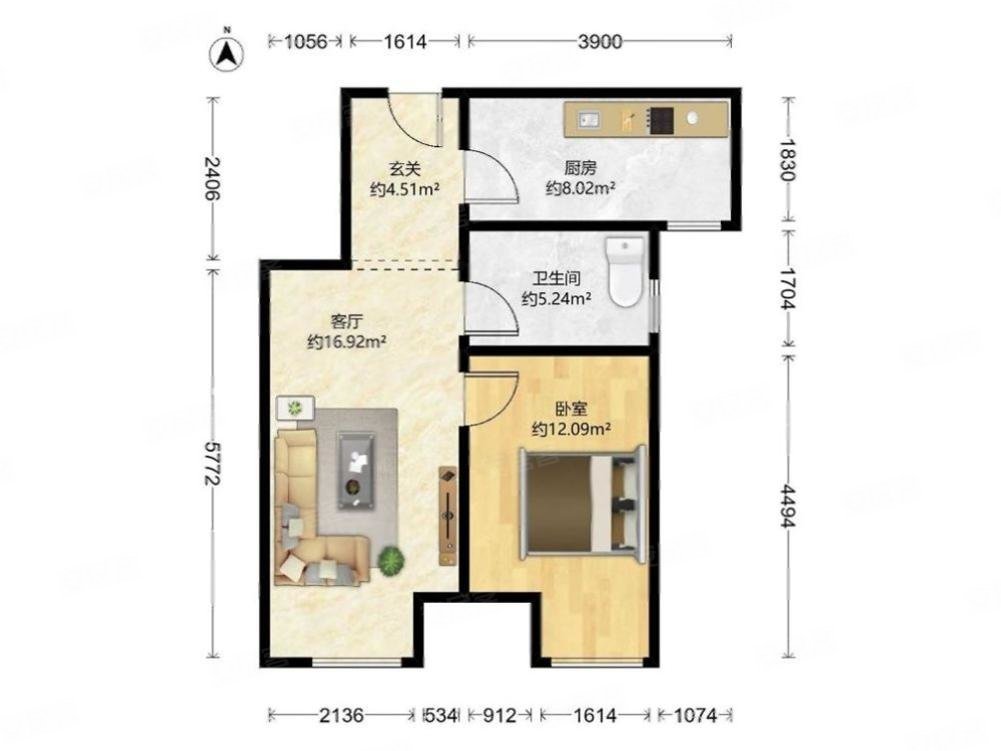 润景园房龄新电梯房南北通透集中供暖满五随时看房