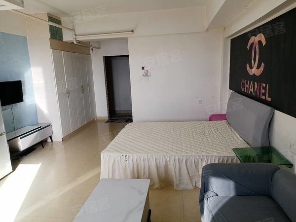 包头昆都仑丰盈道京奥港花园(商住楼)新上帝景精装南向公寓，光线充足带空调，可月付，拎包入住，实景出租房源真实图片