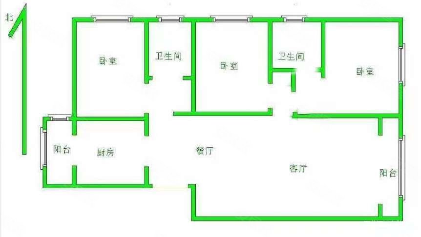 融创澜玥台3室2厅2卫113.03㎡南130万