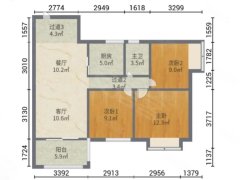 珠海斗门乾务和润新苑 3室2厅1卫出租房源真实图片