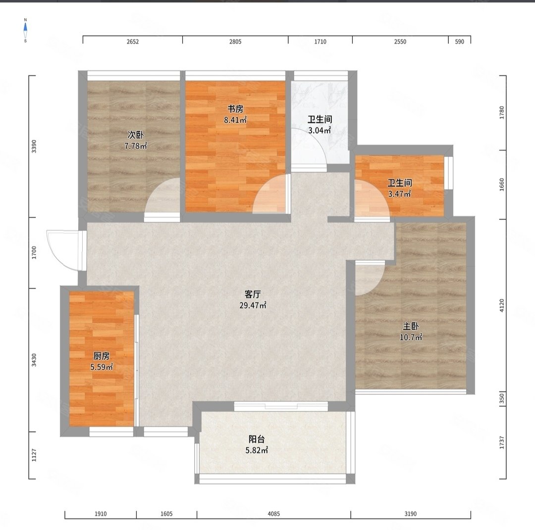 华强城(一二期) 购物方便 精装好房 双卫格局 交通便捷