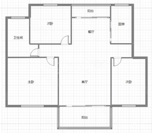 邦泰城3室2厅1卫108㎡南北142万