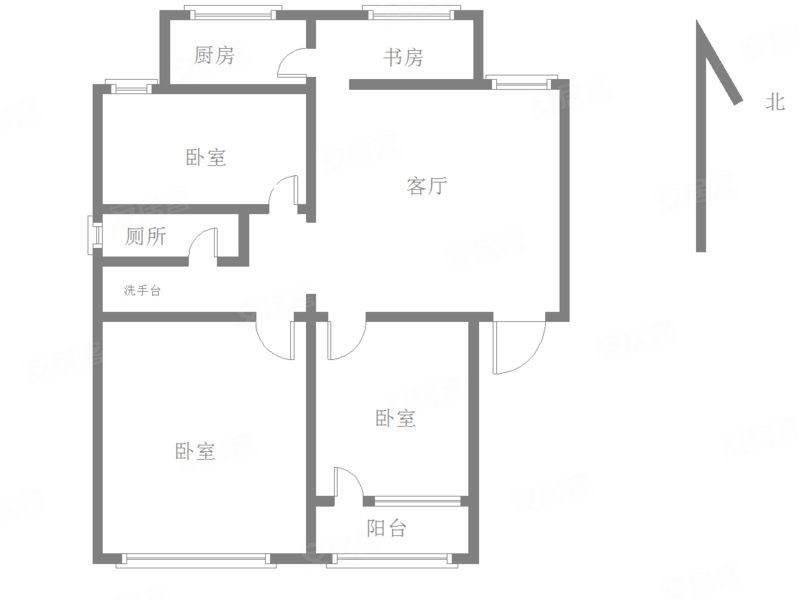 医学院宿舍3室2厅1卫110㎡南北69万