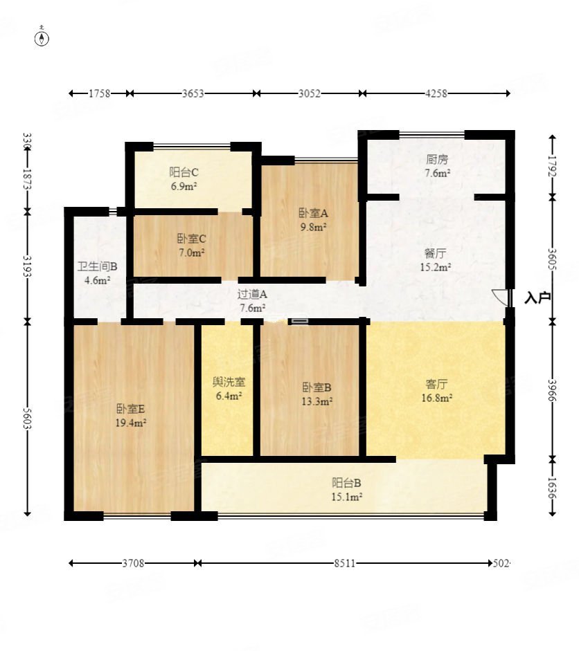 中航城l区小高层南北通透四房中间楼层采光好楼下有商业