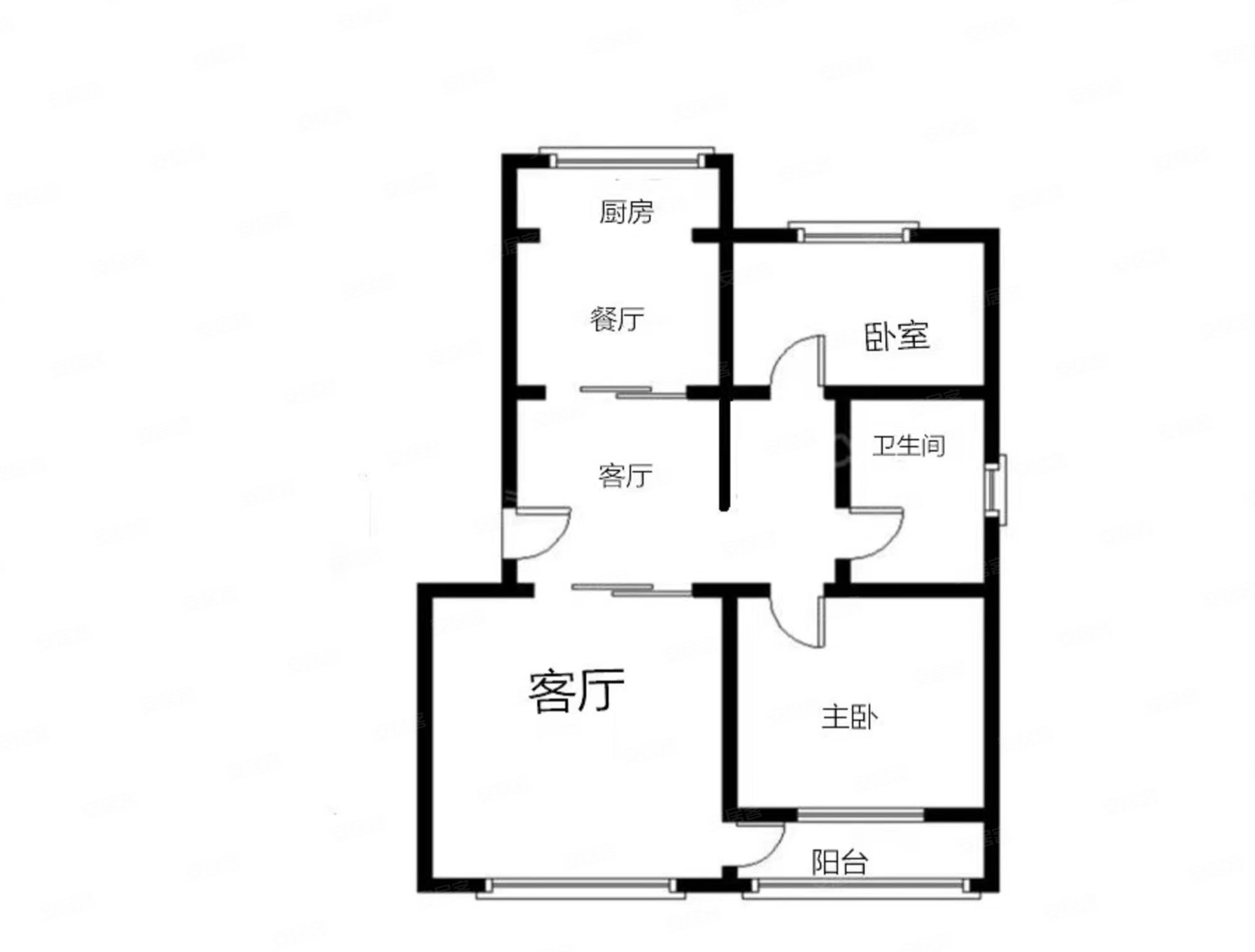 中燕小区2室1厅1卫90㎡南北116万